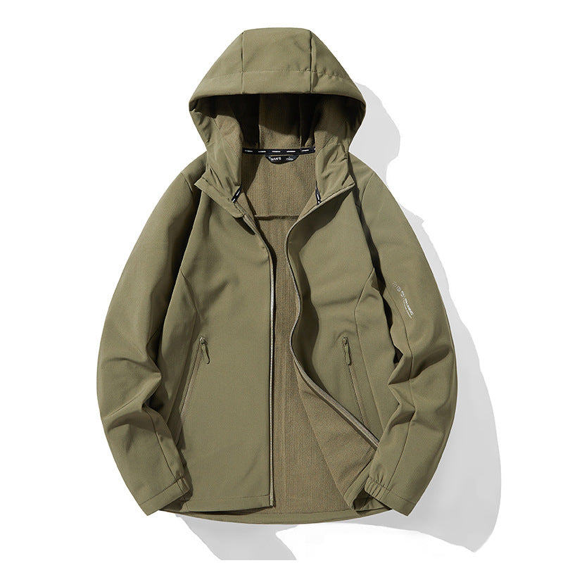 Herren Leichte Softshell-Kapuzenjacke mit Fleece-Innenfutter und wasserabweisender Oberfläche Nord Taschen
