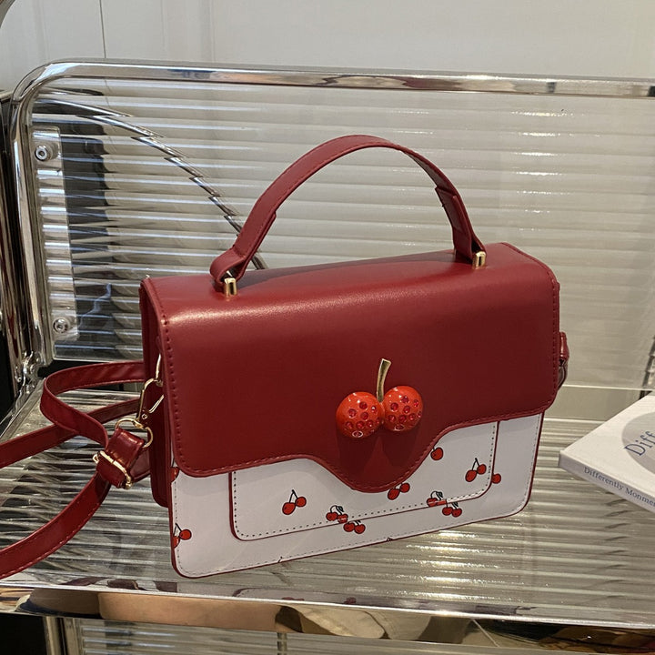 Damen verspielte Umhängetasche mit elegantem Kirschenmotiv Nord Taschen