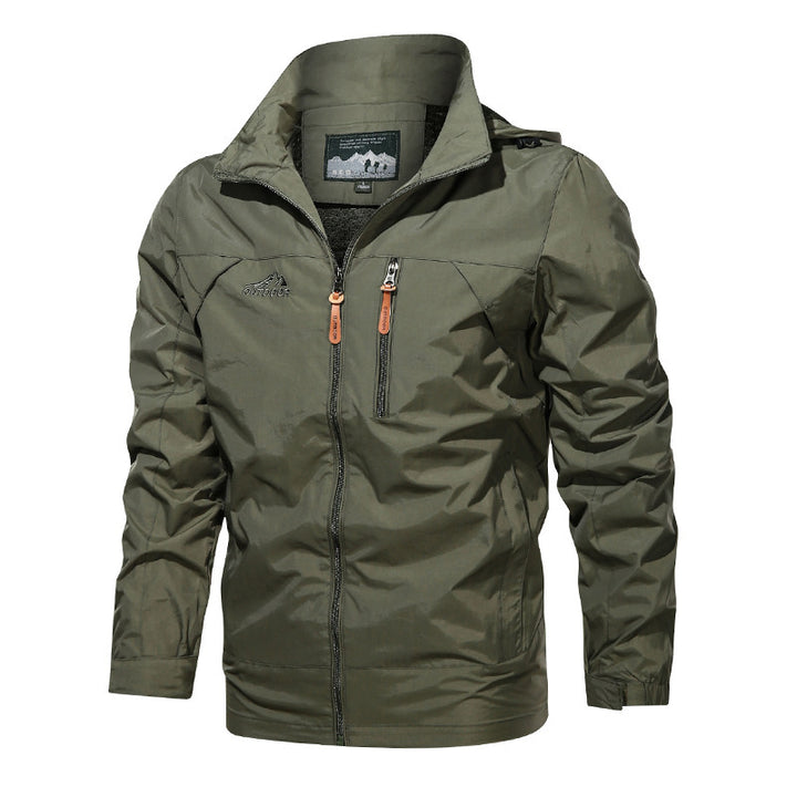 Herren  leichte Outdoorjacke Windbreaker mit wasserabweisender Beschichtung und atmungsaktivem Meshfutter Nord Taschen
