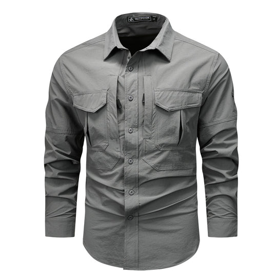 Men's  technical tactical long sleeve utility shirt with dual chest pockets and reinforced seams Nord Taschen