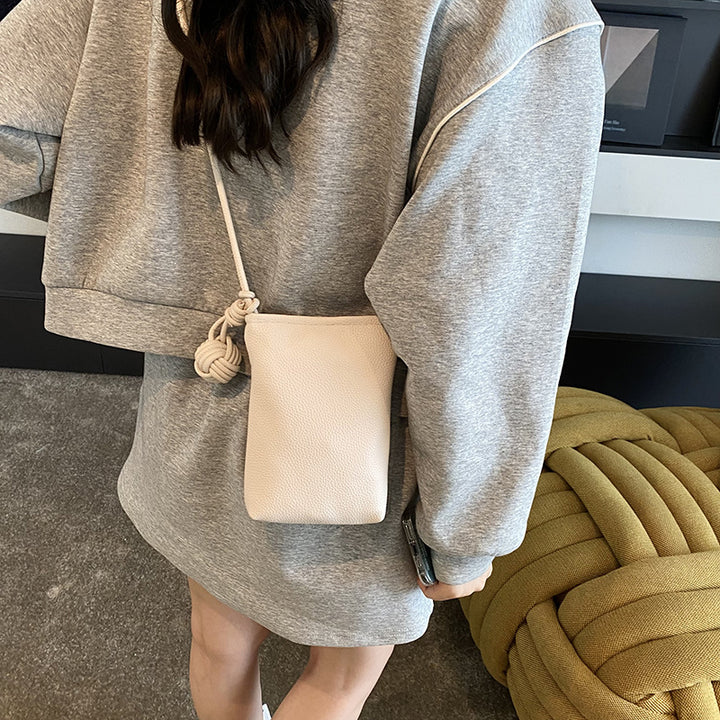 Damen minimalistische Handytasche mit Kordelzug Nord Taschen