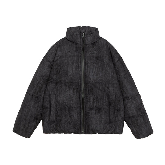 Herren Oversize gesteppte Thermo-Pufferjacke mit hohem Stehkragen Nord Taschen