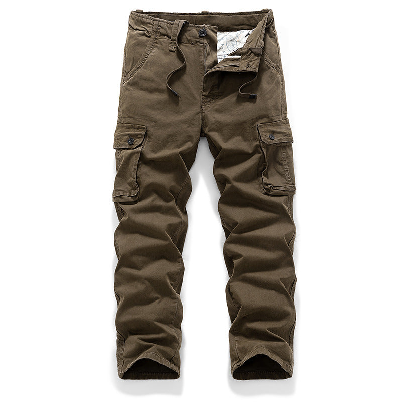 Herren Robust-Canvas Cargohhose mit Tunnelzugbund, Knieabnähern und Mehrfach-Klappentaschen Nord Taschen