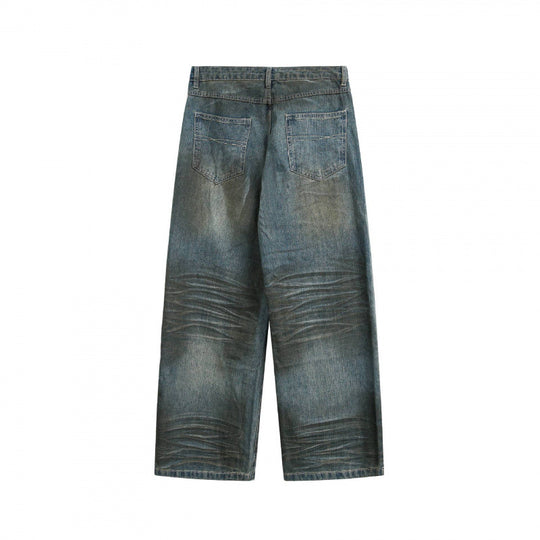 Damen Weite Vintage-Jeans mit hohem Bund und weitem Bein Nord Taschen