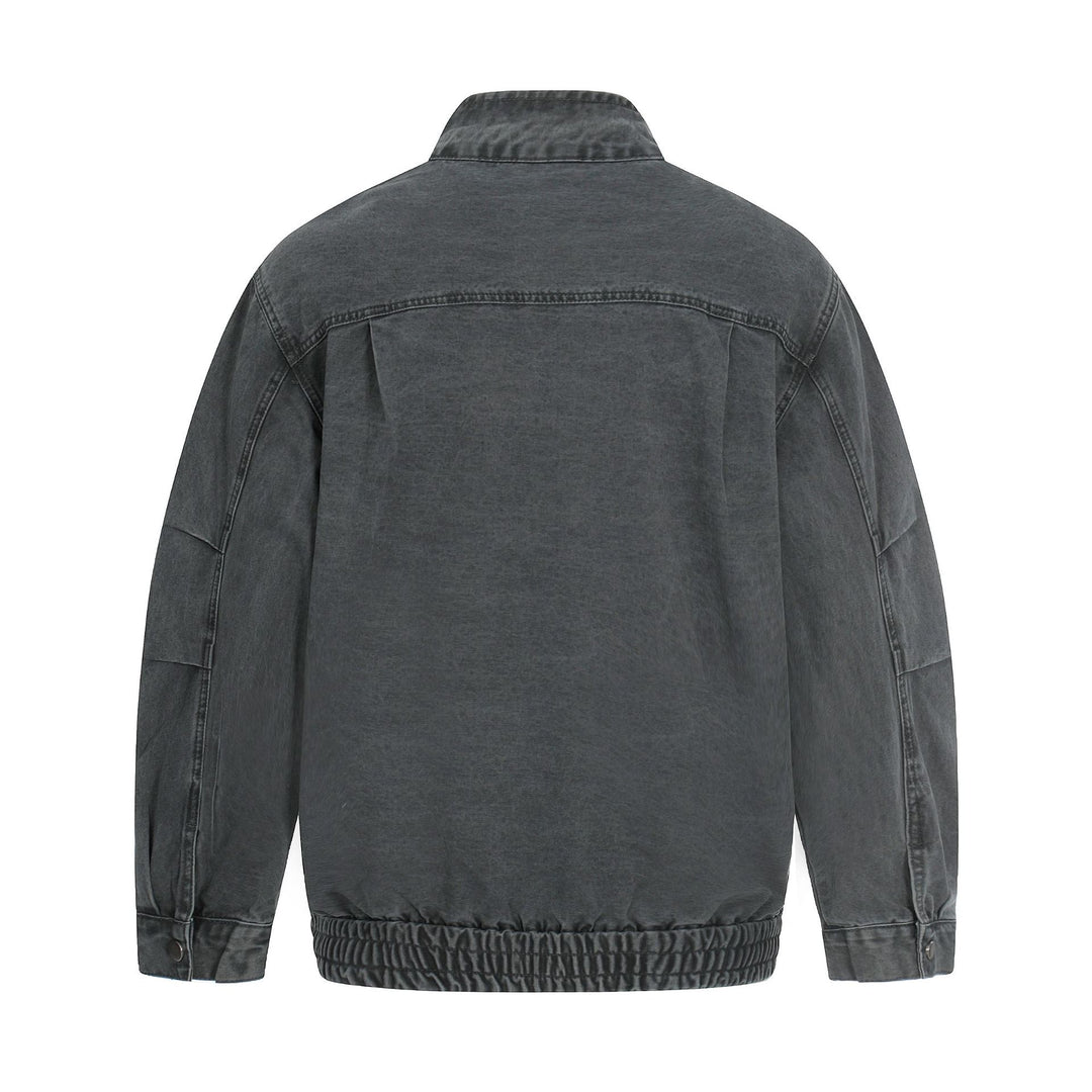 Herren Kurz geschnittener Field‑Bomber im Vintage‑Canvas mit Stehkragen und großen Pattentaschen Nord Taschen