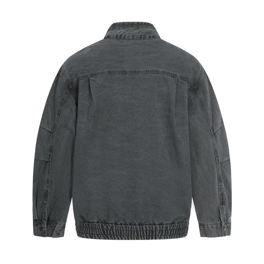 Herren Kurz geschnittener Field‑Bomber im Vintage‑Canvas mit Stehkragen und großen Pattentaschen Nord Taschen