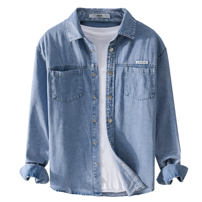 Herren Jeans-Worker-Overshirt im Hemdjacken-Stil mit Brusttaschen Nord Taschen