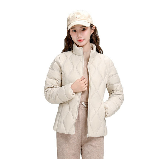 Damen gesteppte Thermo-Kapuzenjacke mit diamantförmiger Steppung Nord Taschen