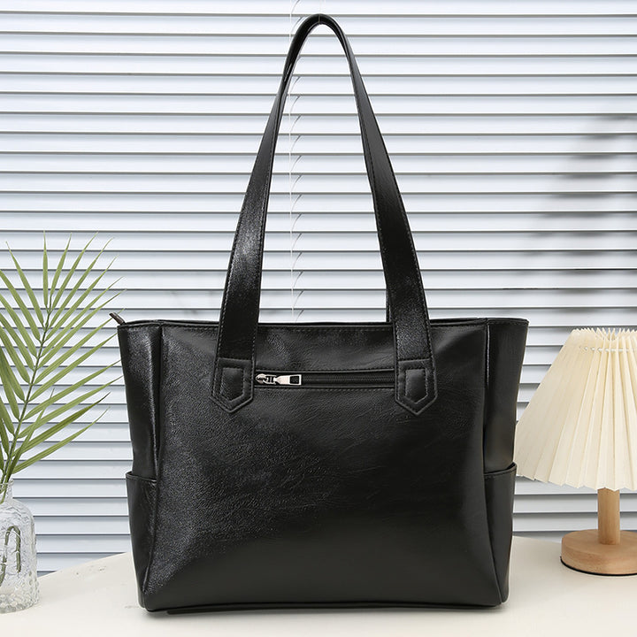 Damen Tote-Tasche mit eleganter glatter Kunstlederoberfläche und praktischen Außentaschen Nord Taschen
