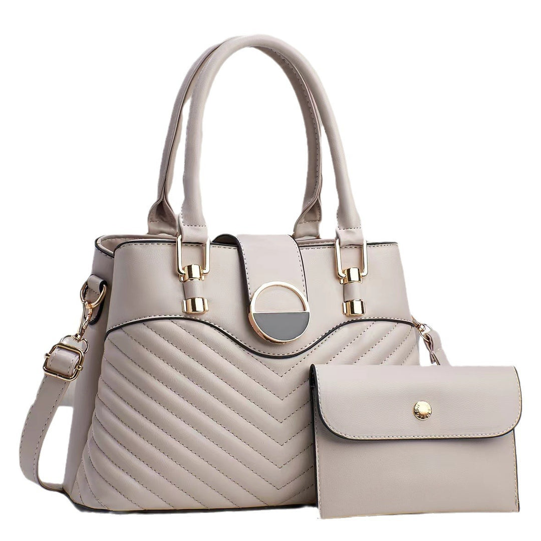 Damen modische Handtasche mit strukturiertem Design und abnehmbarer Tasche Nord Taschen
