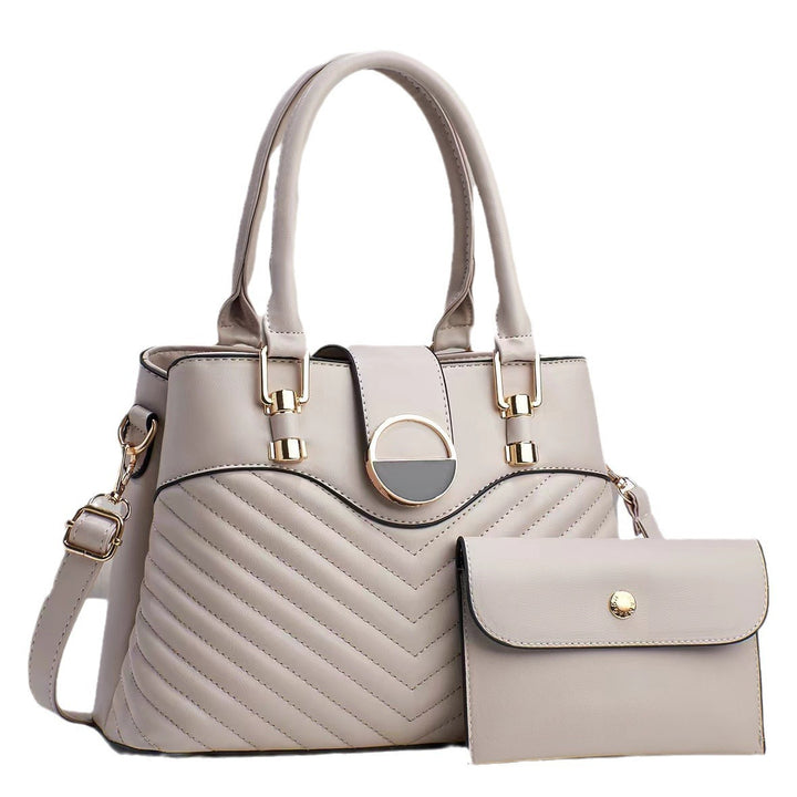 Damen modische Handtasche mit strukturiertem Design und abnehmbarer Tasche Nord Taschen