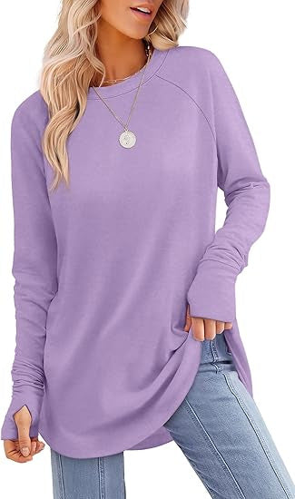 Damen lässiger Langarmshirt mit modernem Schnitt