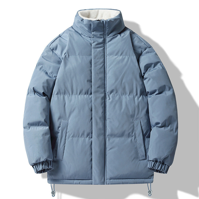 Herren weit geschnittene wattierte Steppjacke mit hochschließendem Kragen und Sherpa-Innenkragen Nord Taschen