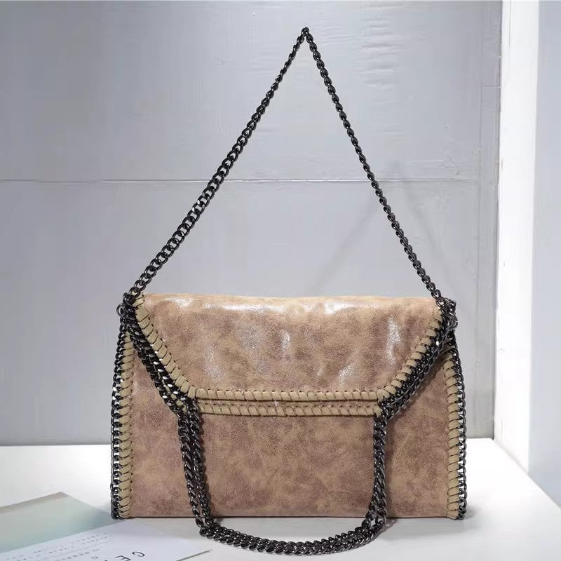 Damen Hobo-Tasche mit geflochtenen Details und luxuriösem Kettenakzent Nord Taschen