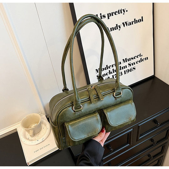 Damen stilvolle Handtasche mit praktischen Außentaschen Nord Taschen