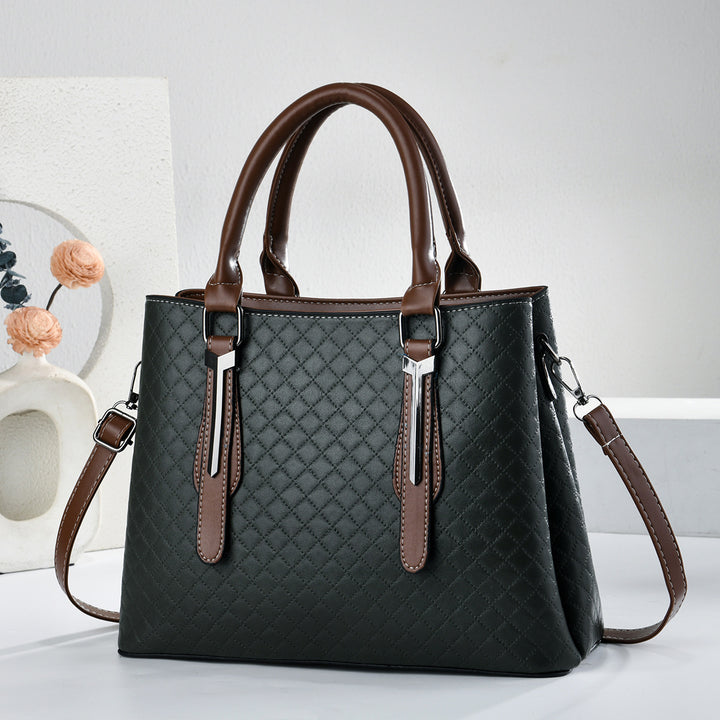 Damen elegante Henkeltasche mit strukturiertem Leder Nord Taschen