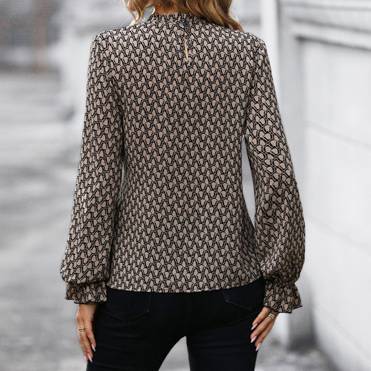 Damen Elegante Bluse mit Taillengürtel Nord Taschen
