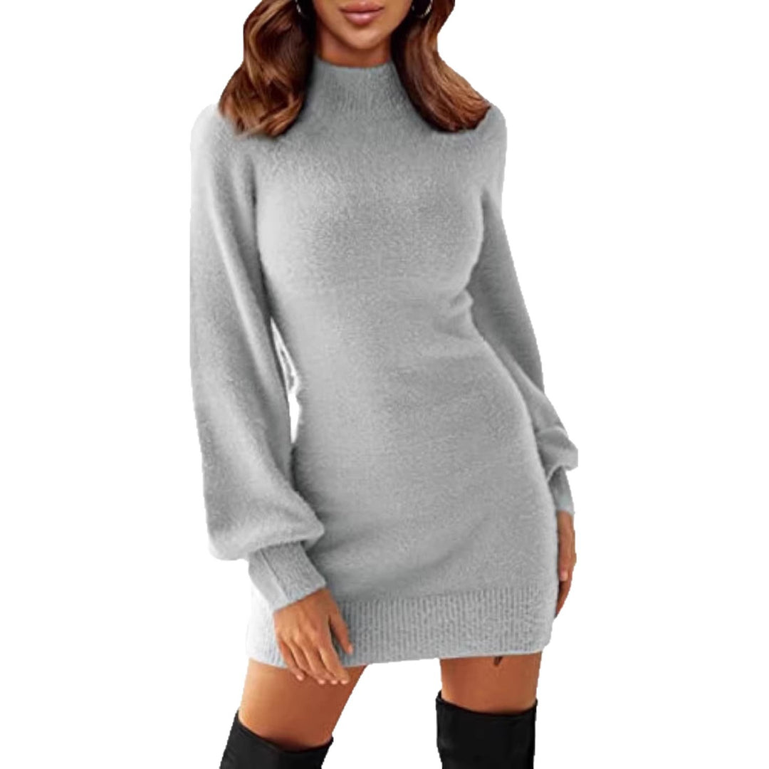 Damen Lässiges und elegantes Strickkleid Nord Taschen