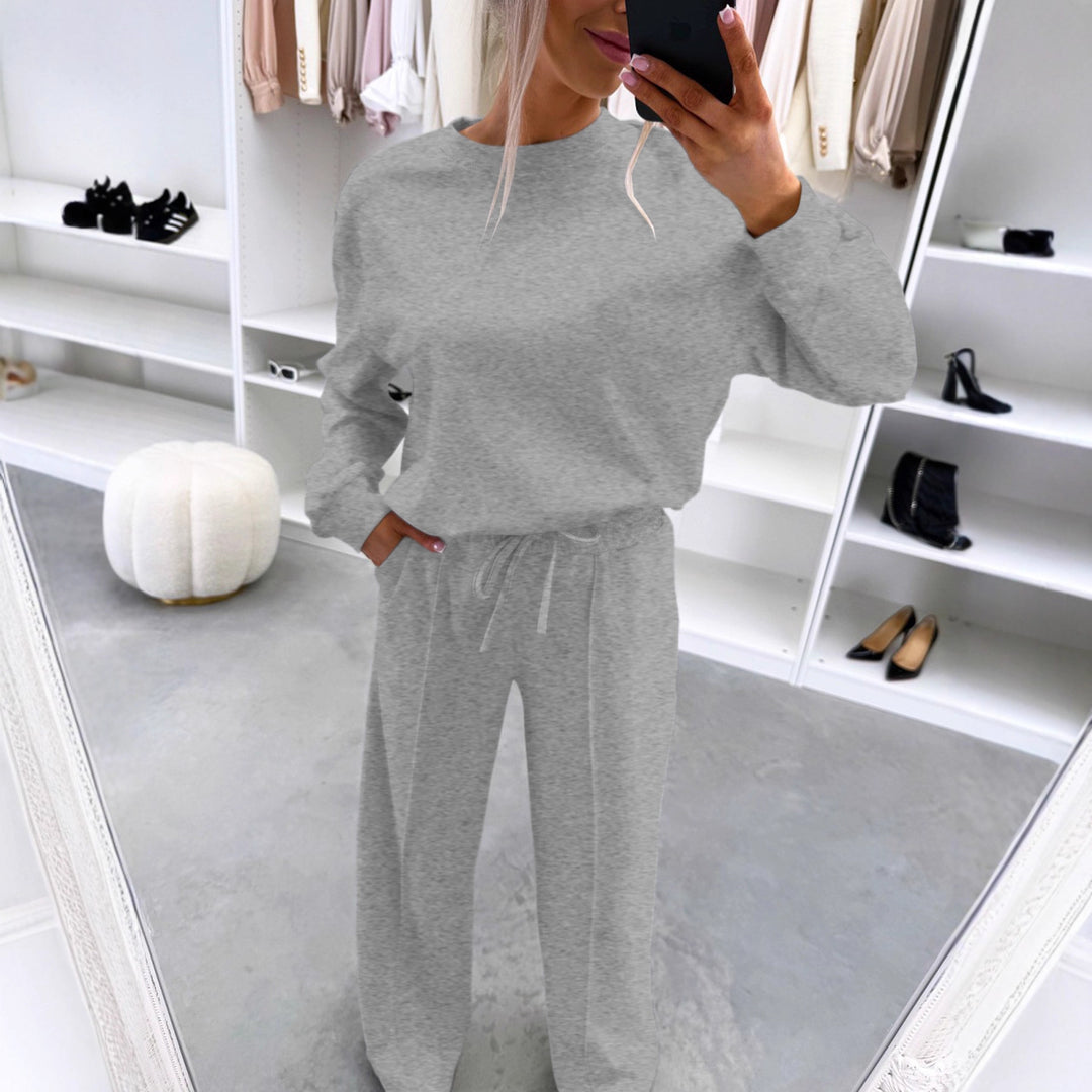Damen Casual-Loungewear-Set mit Oversize-Batwing-Pullover und weitem Jersey-Hosenbein Nord Taschen