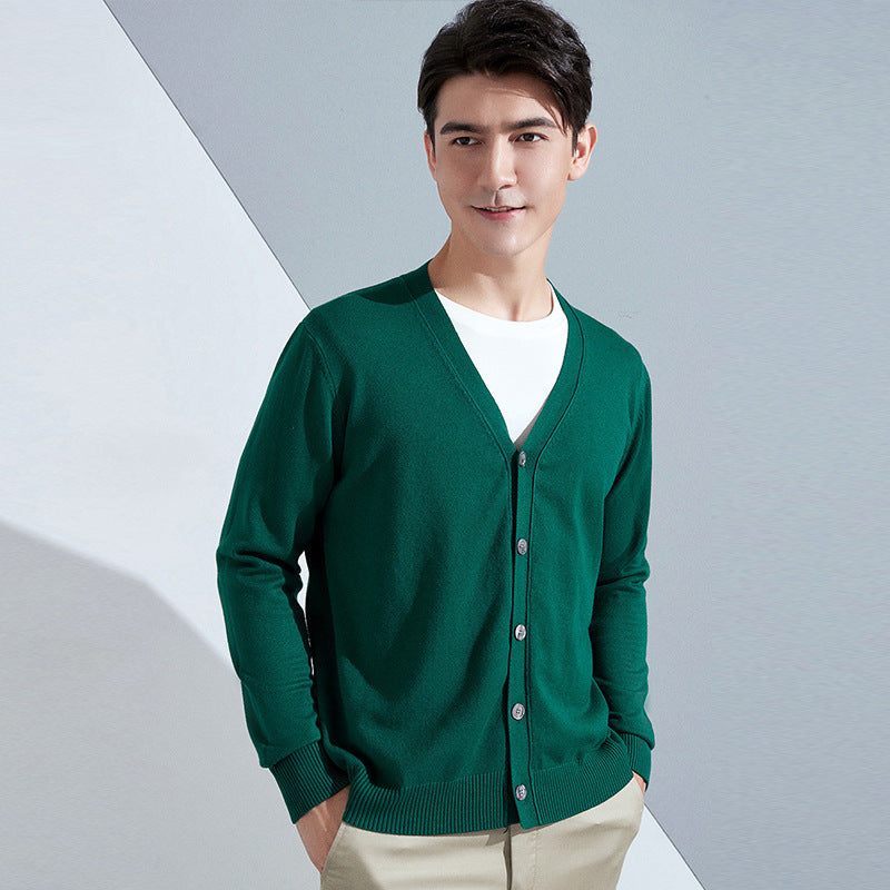 Herren Leichter Feinstrick-Cardigan mit V‑Ausschnitt und Business‑Silhouette Nord Taschen