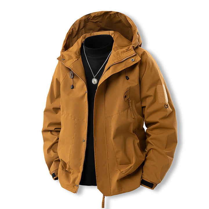 Herren Outdoor- und Freizeitjacke mit verstellbarem Kapuzenkragen und praktischen Taschen