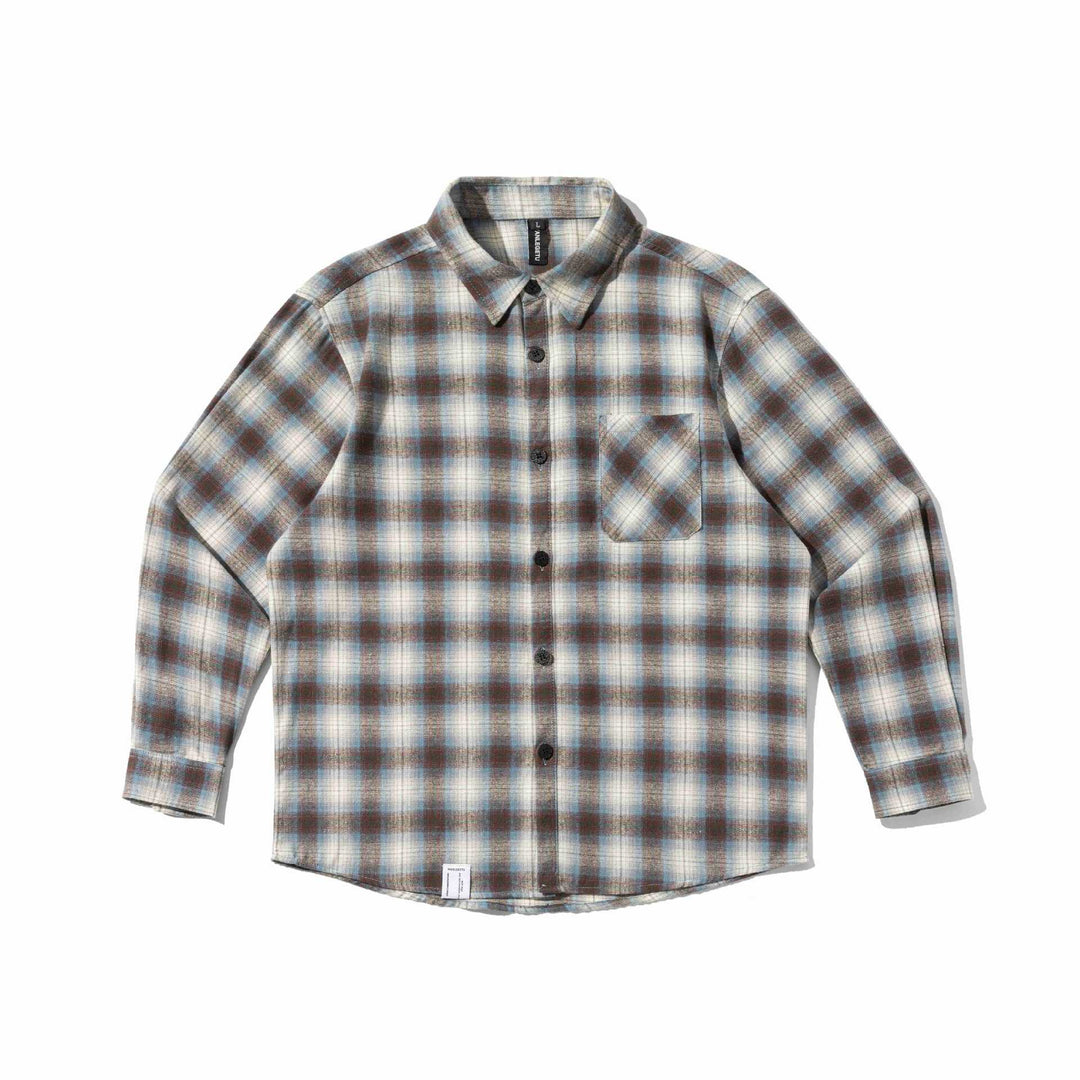 Herren Flanell‑Hemdjacke im Boxy‑Look mit weichem Brushed‑Finish und Brustpattentasche Nord Taschen