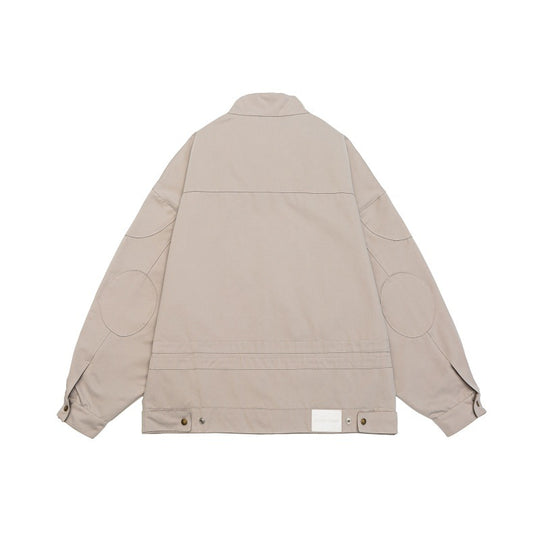 Unisex Boxy-Zipjacke im Oversized-Cut mit Stehkragen und tonaler Logoprägung Nord Taschen