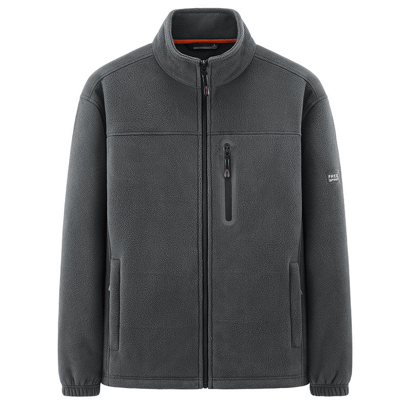 Herren Isolierende Mikrofleece-Funktionsjacke mit wasserdichter Brusttasche und Stehkragen Nord Taschen