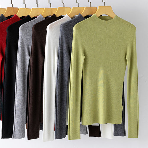 Damen Feinstrickpullover mit Stehkragen und schlanker Silhouette Nord Taschen