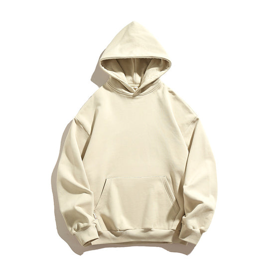 Unisex Kastenförmiger Kapuzenpullover mit minimalistischer Nahtführung, Kängurutasche und verlängertem Rückenteil Nord Taschen