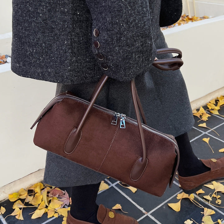 Damen praktische Veloursleder Handtasche Nord Taschen