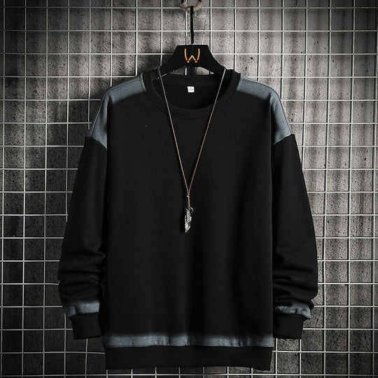Herren Oversized Sweatshirt mit dezentem Farbverlaufbesatz und Rundhalsausschnitt Nord Taschen
