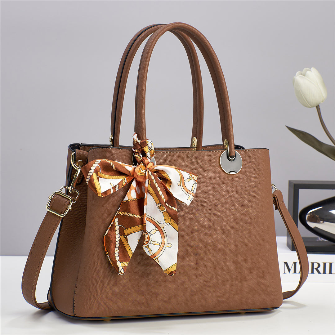 Damen elegante Handtasche mit modischem Seidenschal Nord Taschen