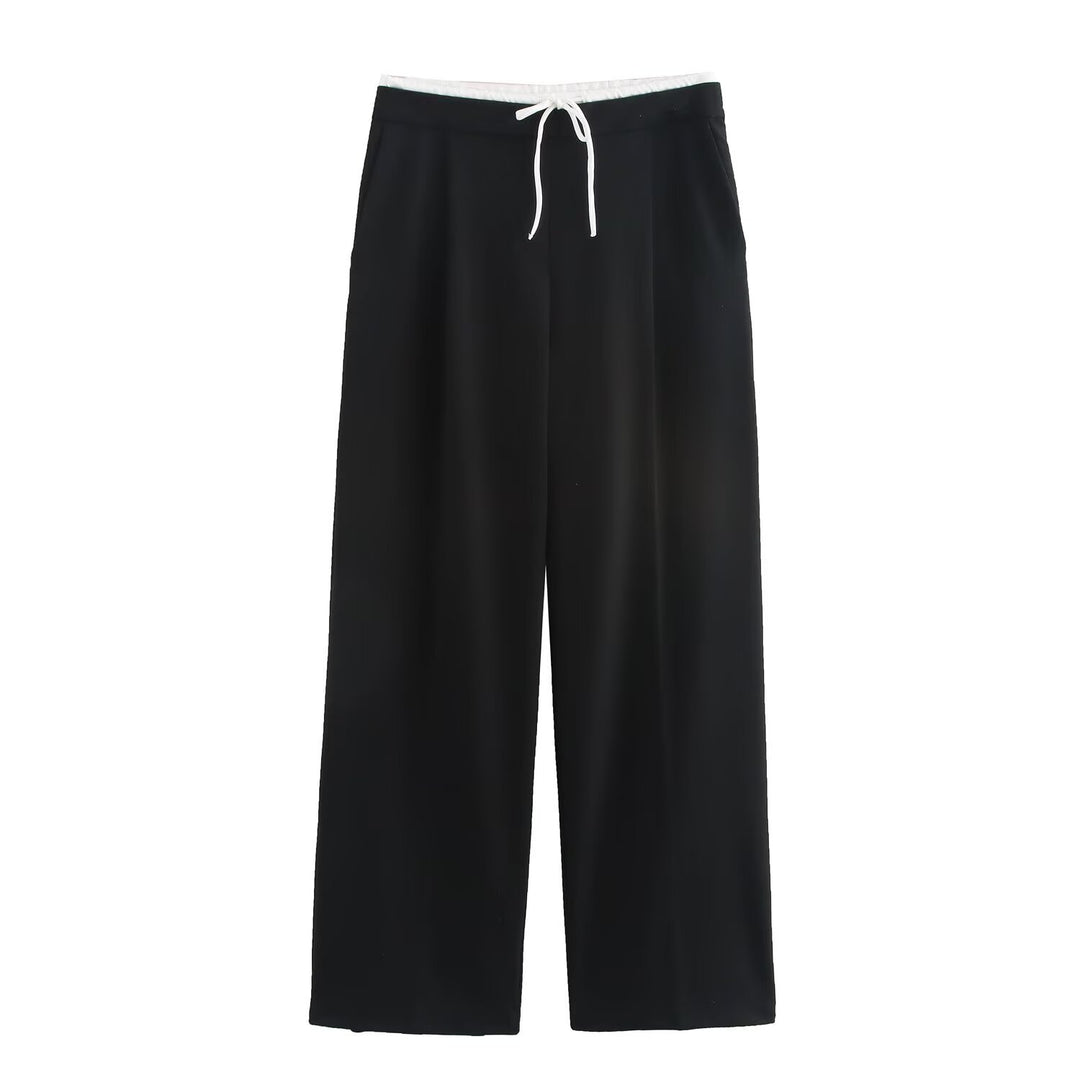 Damen 60+ weite Highwaist Palazzohose mit Tunnelzugbund und Bügelfalte Nord Taschen