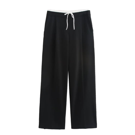 Damen 60+ weite Highwaist Palazzohose mit Tunnelzugbund und Bügelfalte Nord Taschen