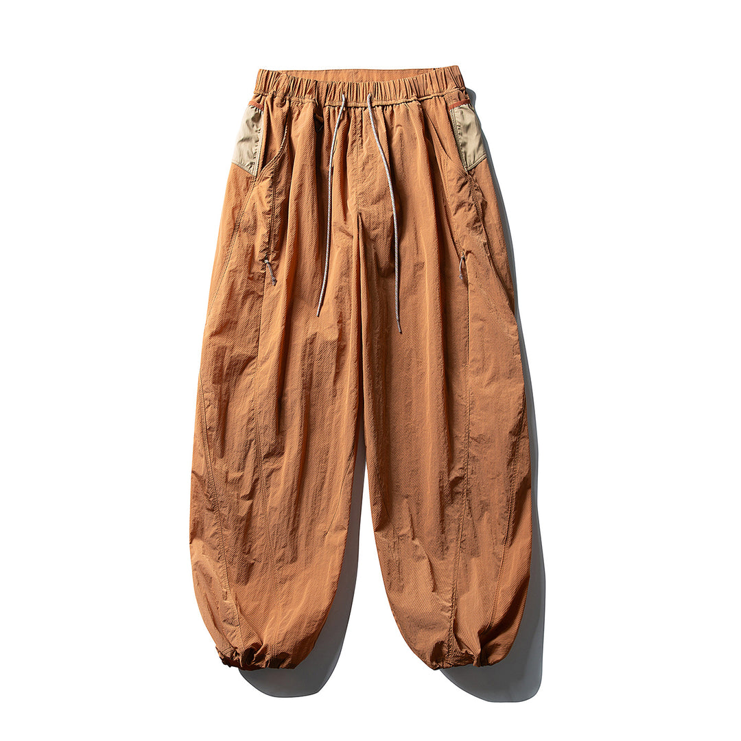 Damen Weite Ripstop-Ballon-Jogginghose mit Tunnelzug, Reißverschlusstaschen und elastischen Bündchen Nord Taschen