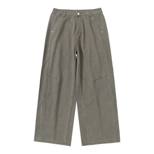 Damen Hochtaillierte Utility-Culotte-Hose mit weitem Bein und aufgesetzten Taschen Nord Taschen