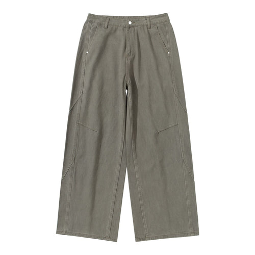 Damen Hochtaillierte Utility-Culotte-Hose mit weitem Bein und aufgesetzten Taschen Nord Taschen