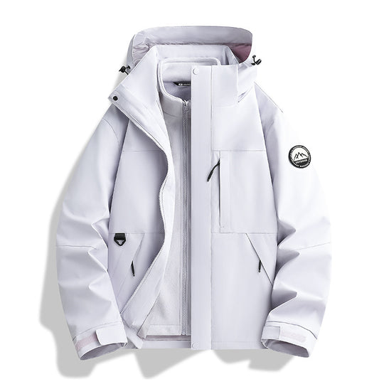Damen Wasserabweisender Parka mit abnehmbarer Fleece-Innenjacke und Kapuze Nord Taschen