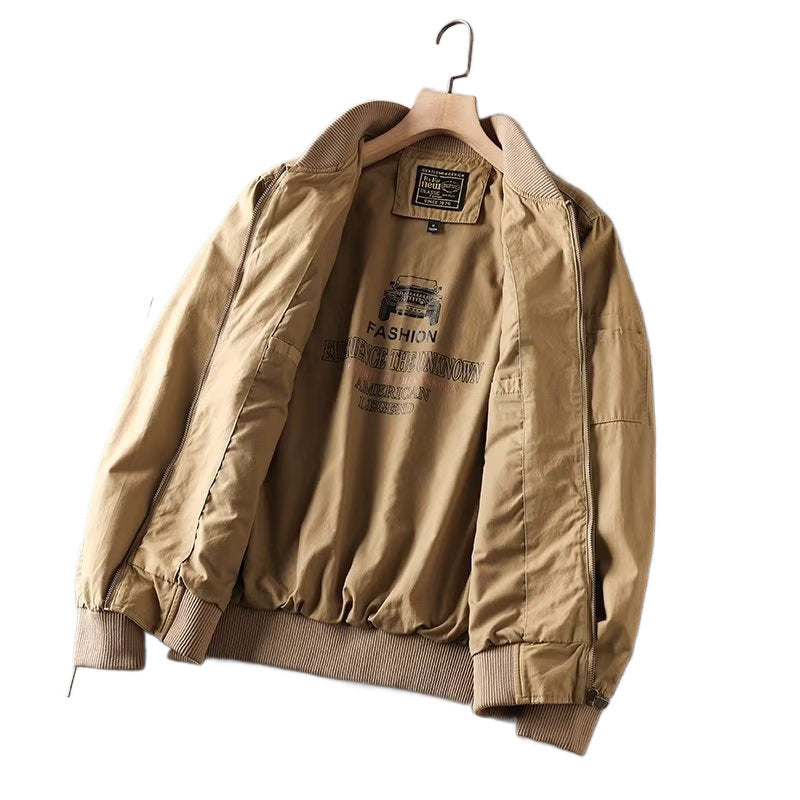 Herren Casual Bomberjacke mit Reißverschluss, Brustpatch und Ärmel-Taschendetail Nord Taschen