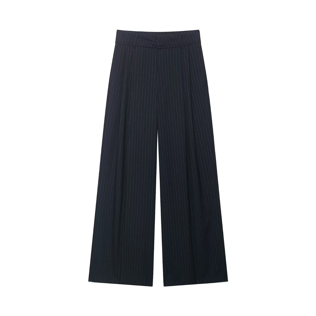 Damen Weite High‑Waist‑Palazzohose aus fließendem Jersey Nord Taschen