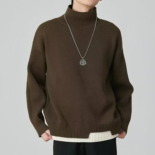 Herren Modischer Rollkragenpullover aus Grobstrick Nord Taschen