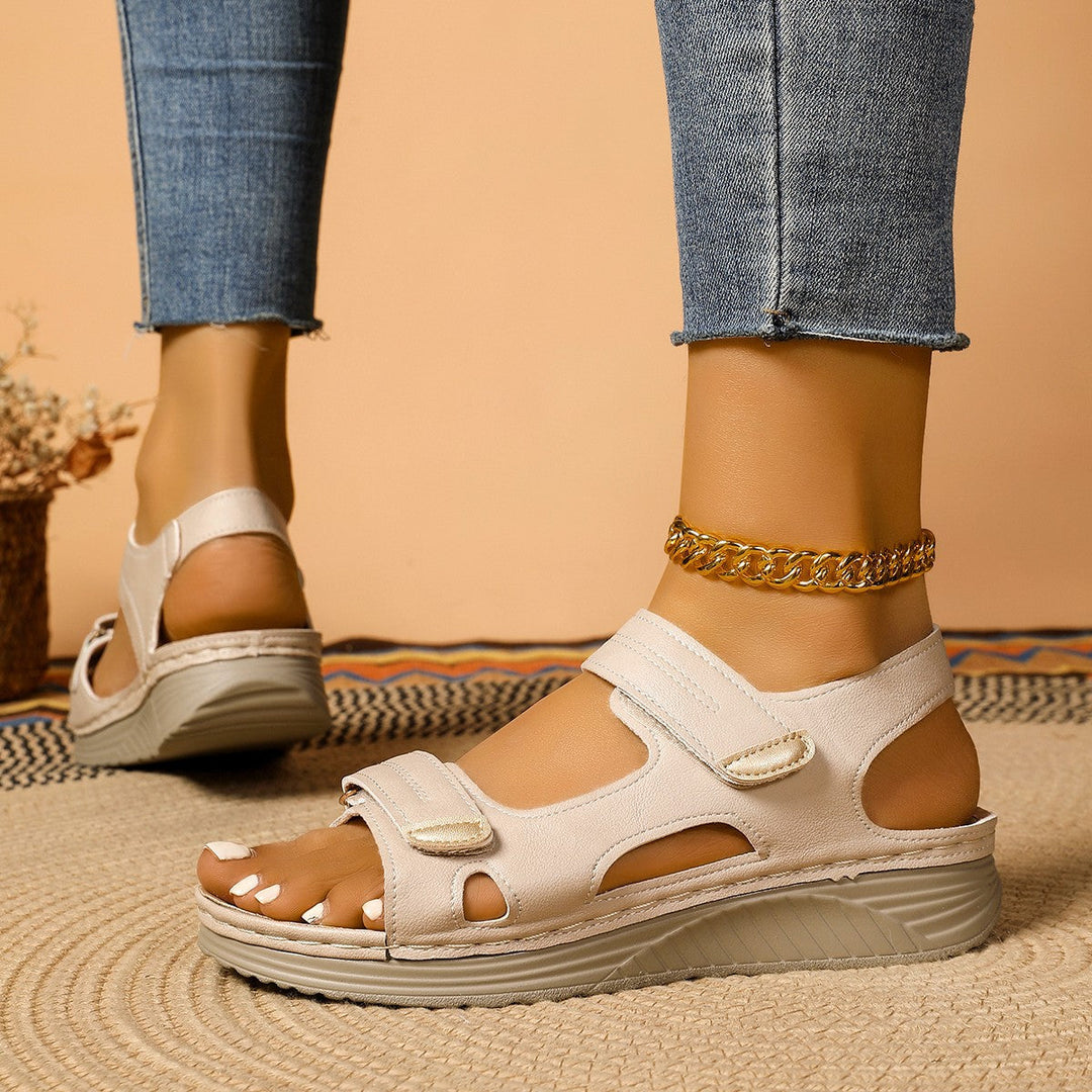 Damen Komfortable Sandalen mit verstellbarem Riemendesign und anatomischem Fußbett