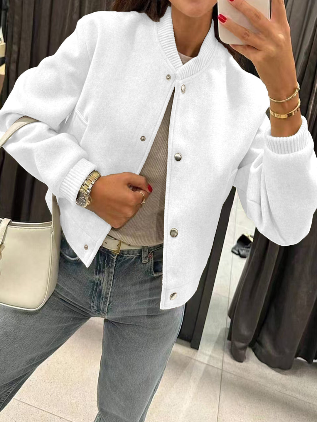 Damen Sportliche Oversized-Jacke Nord Taschen