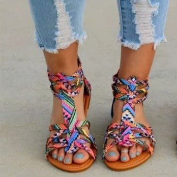 Damen Urbanen Geflochtenen Sandalen Nord Taschen