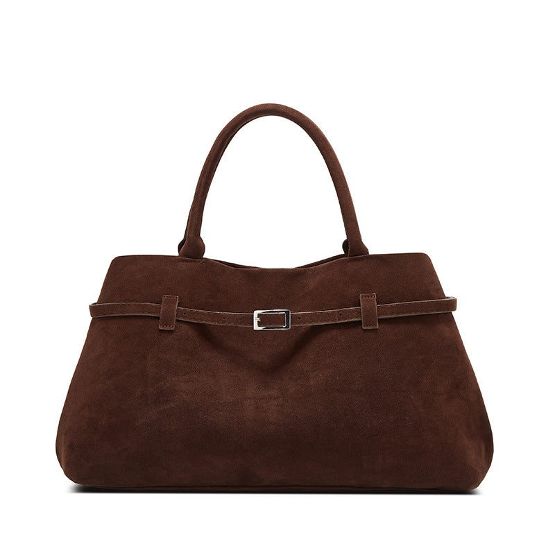 Damen Henkeltasche aus hochwertigem Wildleder mit elegantem Verschluss Nord Taschen