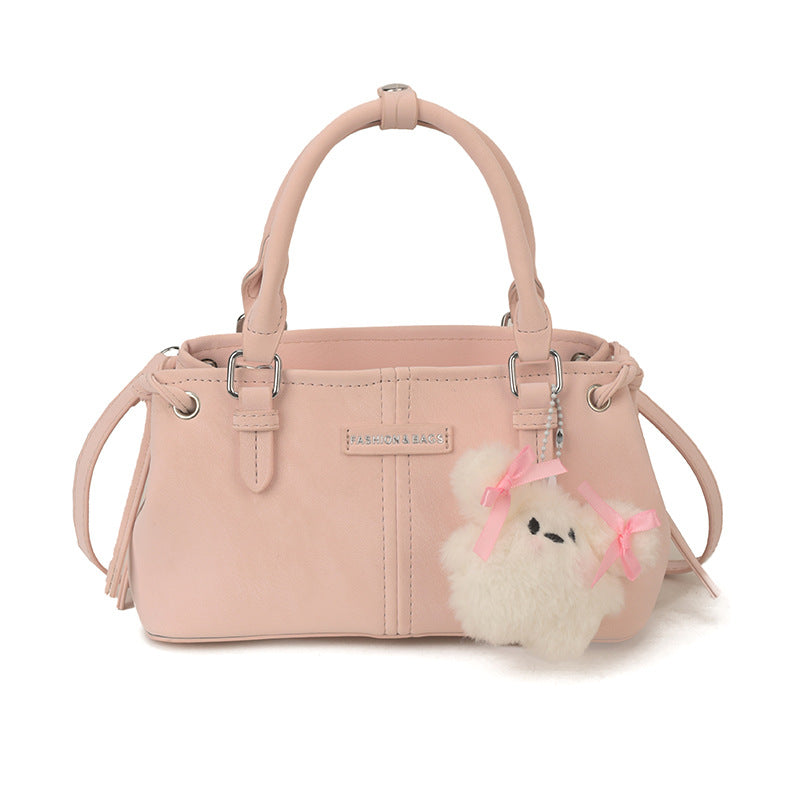 Damenhandtasche mit süßem Plüschanhänger Nord Taschen