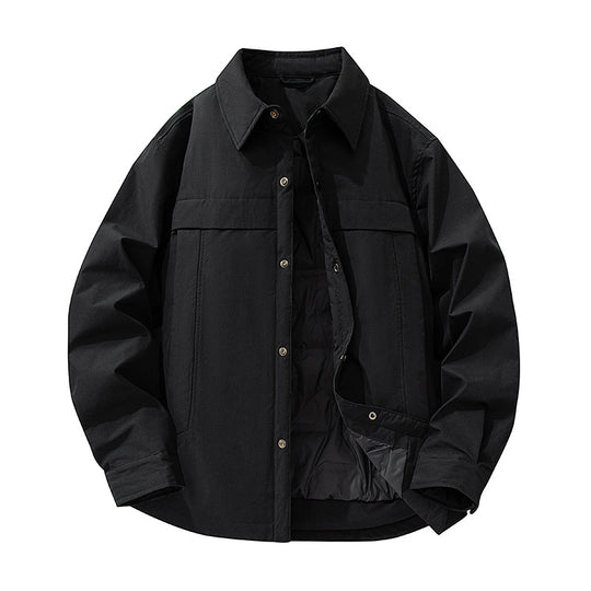 Herren Wasserdichte gesteppte Overshirt-Jacke mit Thermofutter Nord Taschen