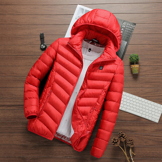 Herren ultraleichter gesteppter Parka mit Kapuze und thermoregulierender Isolierung Nord Taschen