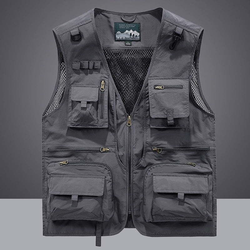 Herren Multifunktionale Angler- und Utilityweste mit Mesh‑Einsätzen und Multifachtaschen Nord Taschen